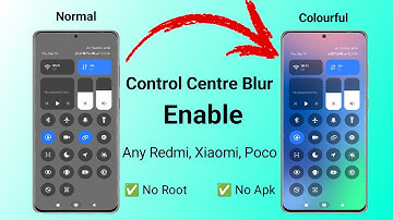 Enable Blur In Control Centre in Any Redmi, Xiaomi & Poco Devices | Control Centre Blur Effect