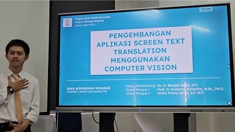 Sidang TA Informatika ITB: Aplikasi screen text translation menggunakan computer vision