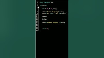 Swap Two Numbers In C++ | #shorts #shortvideo #short #viral #cpp #code #coding