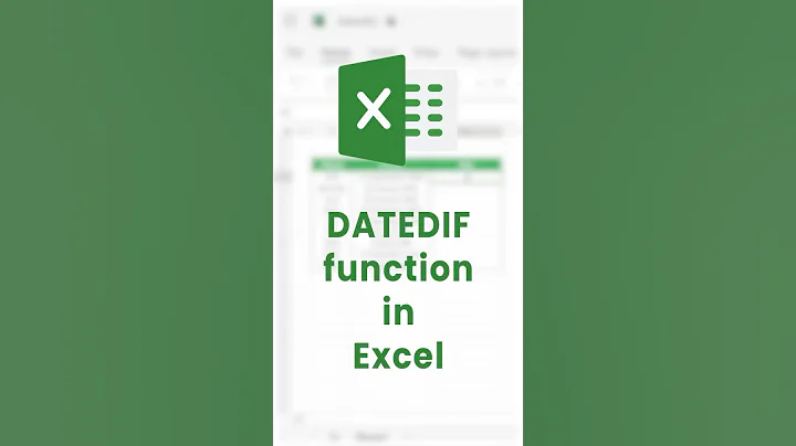 How to calculate Age in Excel? (DATEDIF function) | Calculate age from Date of Birth #shorts #excel