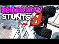 Spider Man Monster Truck Sticks to Walls to ESCAPE the Police in BeamNG Drive!