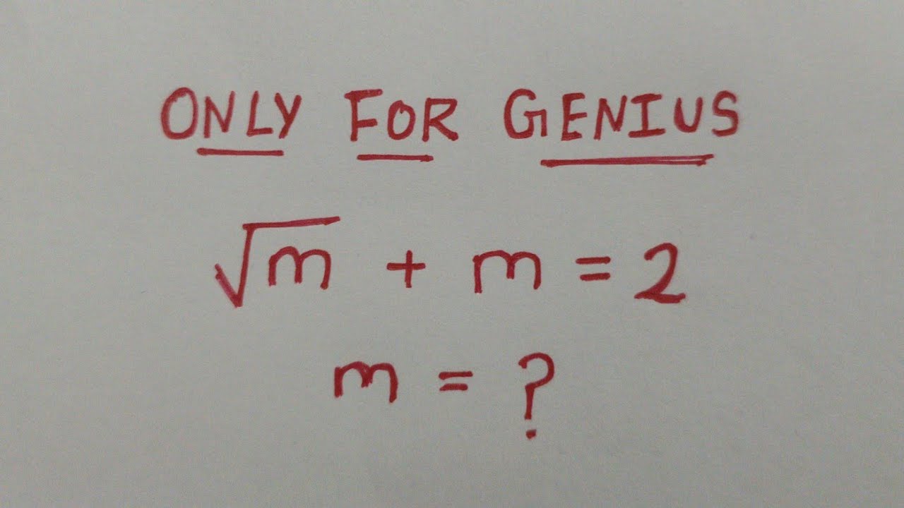 A tricky nice square root math algebra olympiad problem - YouTube
