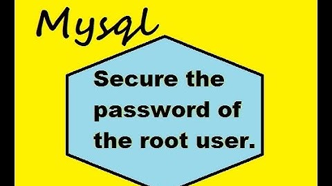 Mysql: Secure root password 1st