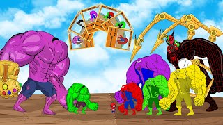 Evolution of Red HULK, Violet HULK vs Evolution of MONSTER SPIDERMAN | SUPER HEROES CARTOON MOVIES