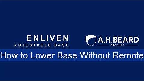 Enliven Adjustable Base  How to Lower Base Without Remote