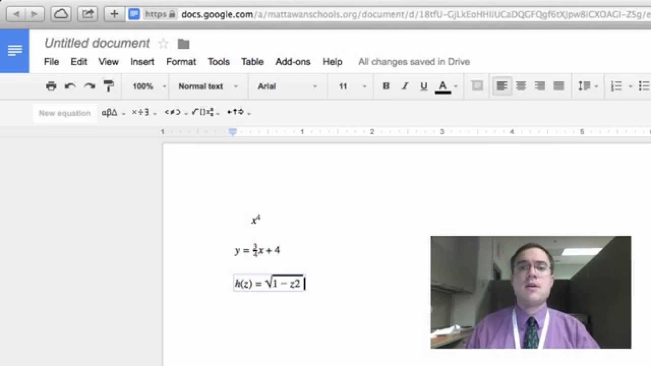 How To: Write Math Equations in Google Docs