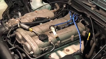 Replacing spark plugs and wires on the Miata. (Time Lapse)