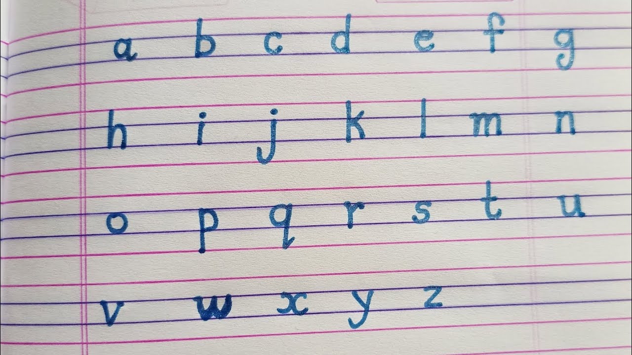 English writing Small Letters a - z || English Handwriting Small ...