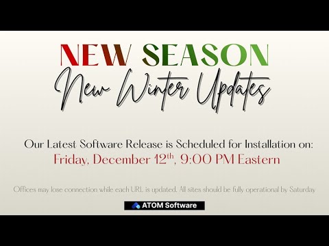 ATOM Software 2025-26 Winter Updates - YouTube