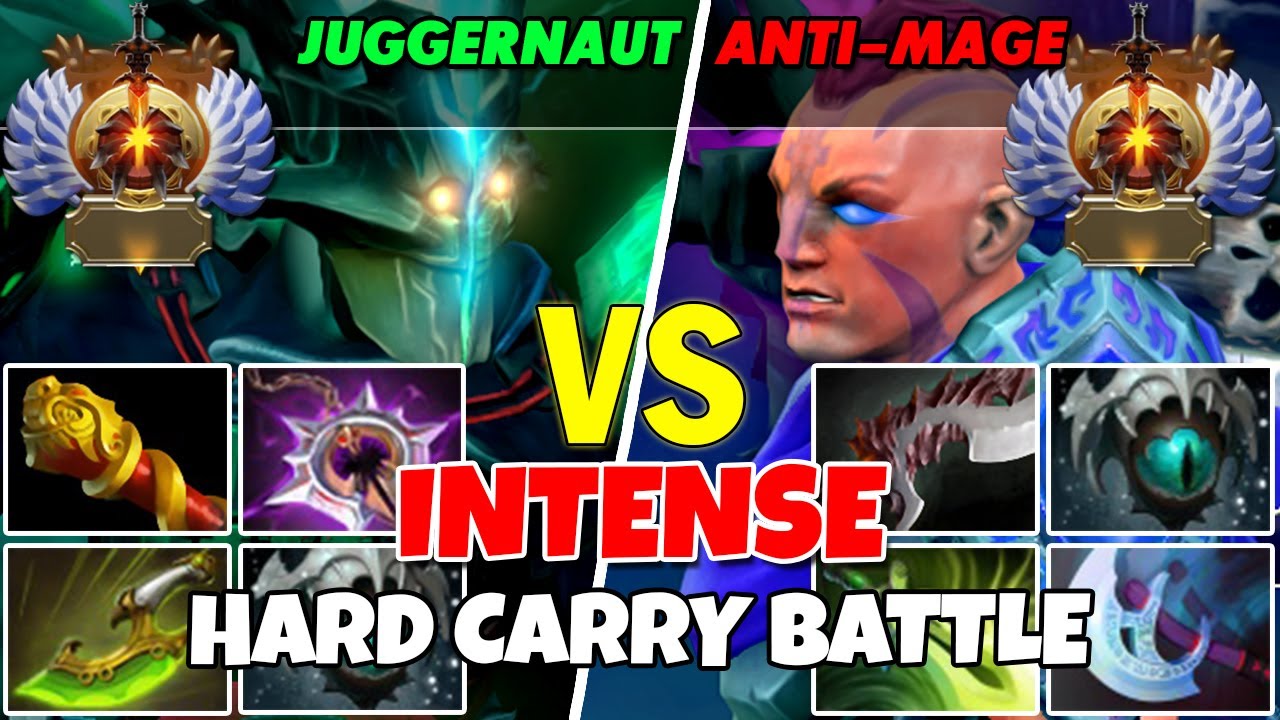 JUGGERNAUT (Carry) vs ANTI-MAGE (Carry) - Epic Battle Of Immortal Rank Dota 2 Players - Z Dota 2