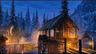 I Spent my Day Resting by Mill Wheel beneath Whispering Pines  | Cozy Skyrim screenshot 1