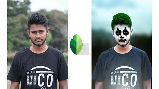 Snapseed Joker Face Concept Background Change Photo Editing Tutorial in Snapseed Joker Editing screenshot 1