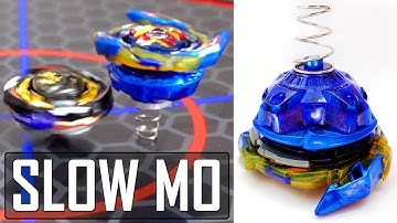 SPRING BEYBLADE MOD! Savior Valkyrie Prototype in Slow Motion! Beyblade Burst in Slow Motion