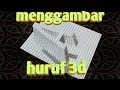 menggambar huruf 3d dengan pensil