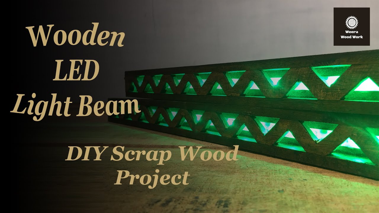 How To Make A Wooden Led Light Beam DIY/Scrap Wood - YouTube