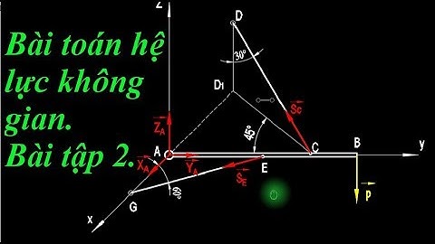 Cơ lý thuyết - Hệ lực không gian -  Bài toán dạng tổng quát - Bài tập 2