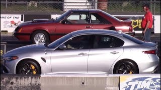 Alfa Romeo Giulia Quadrifoglio Quarter Mile Drag Races