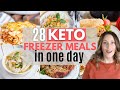 EASY MONTHLY KETO MEAL PREP | FREEZER KETO DINNERS FOR A MONTH