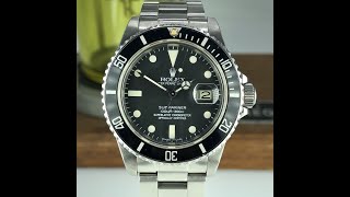 1984 Vintage Rolex 16800 Submariner Matte Dial