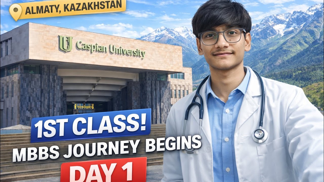 My First Day as a Med. Student!! 🩺Caspian University🎀  (Almaty, Kazakhstan)🇰🇿!! ArjunSahuXplore 🐼