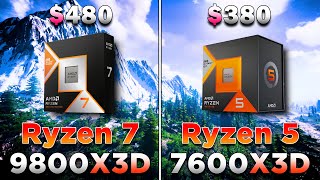 Ryzen 7 9800X3D vs Ryzen 5 7600X3D | Should You Really