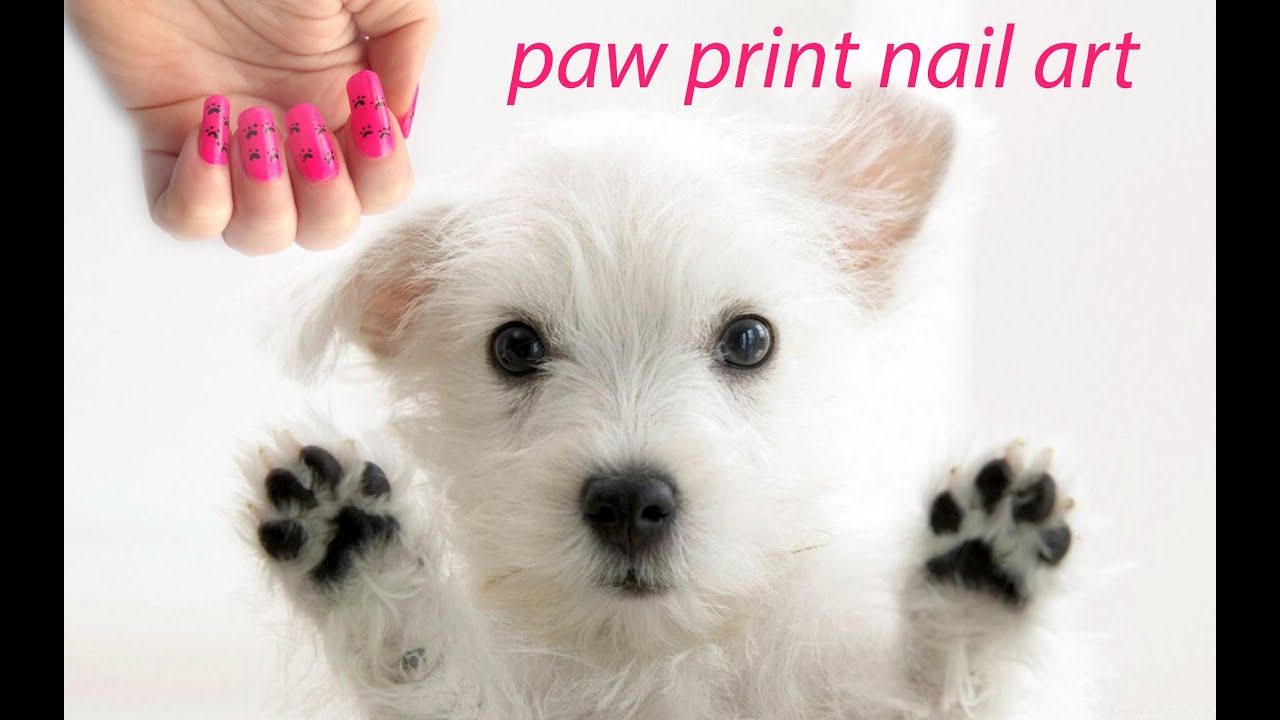 1. Cute Paw Print Nail Design for Pups - wide 9