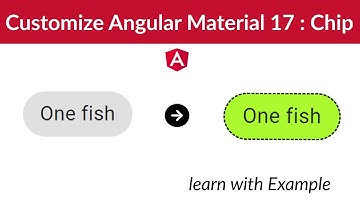 How to customize Angular Material Chip Component | Angular Material 17