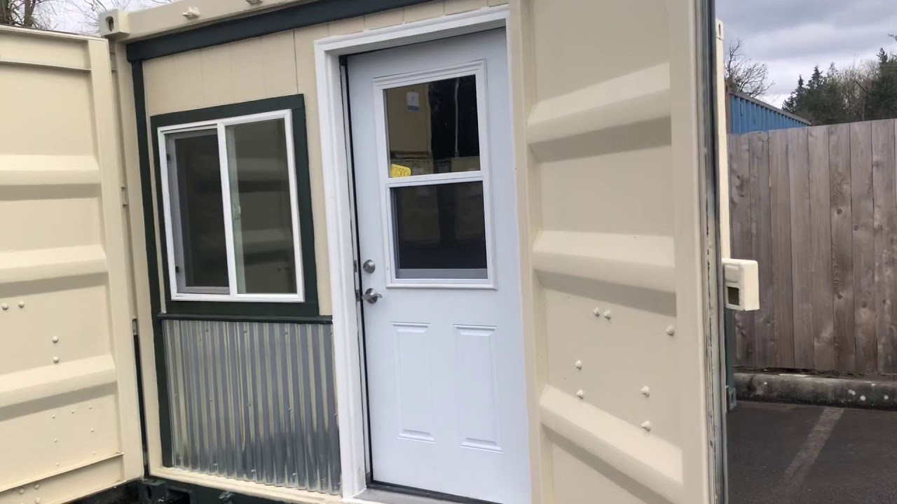 10 foot Shipping Container Office - YouTube