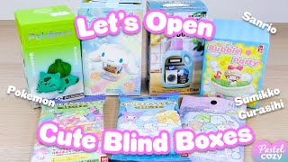 Let's Open Cute Blind Boxes! Sanrio, Pokemon, Miniso, Snoopy, & More! Figures & Cards - AX Haul 3