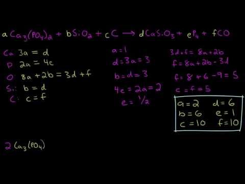 03 - Algebraic Method for Balancing Chemical Equations (Example #2)