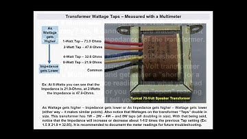How to Test a 70 Volt Speaker Transformer with a Multimeter - Basic Example.