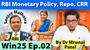 [#Ep2] Mrunal’s Economy Win25 Series: RBI Monetary Policy, Repo Rate, CRR for UPSC #upscprelims2025