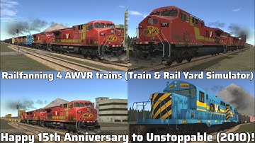 Railfanning 4 AWVR trains in Train & Rail Yard Simulator [Unstoppable (2010) 15th Anniversary]