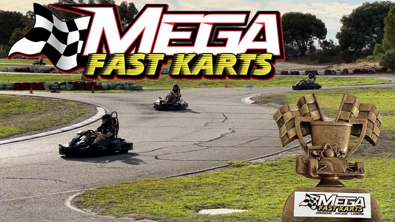 Racing at Mega Fast Karts Cockburn - YouTube