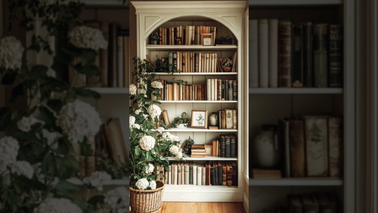 Creative bookshelf design ideas. #bookshelf #interiordesign #booklover #trending #youtubeshorts
