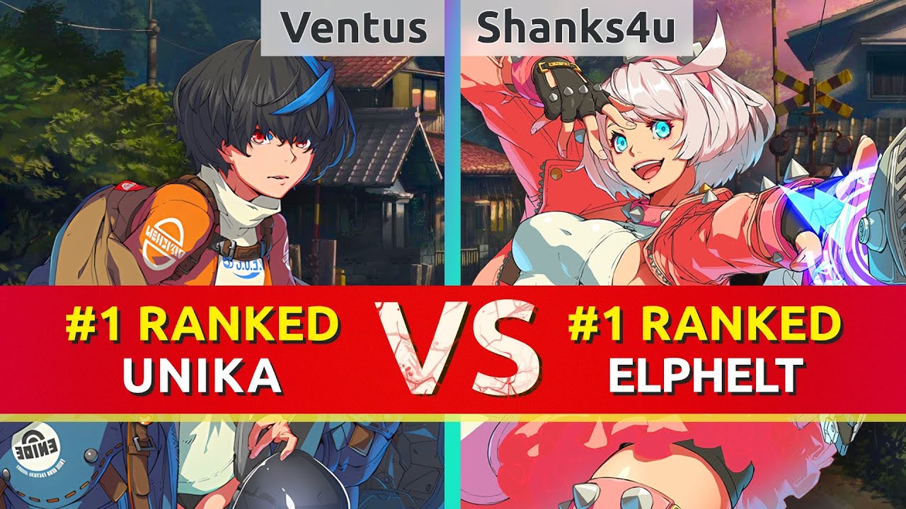 GGST ▰ Ventus (#1 Ranked Unika) vs Shanks4u (#1 Ranked Elphelt). High Level Gameplay