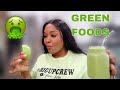 I only ate green foods for 24 hours challenge  alicia kim