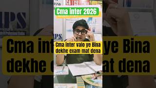 Cma inter June 26 must prepare topics#cmainter #cmastudent #cma #accountancy #accounts #examstudy