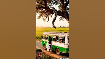 Dog saves Grandpa and all the bus passengers from a snake hiding in a tree 😭 #ai #dog #save #bus