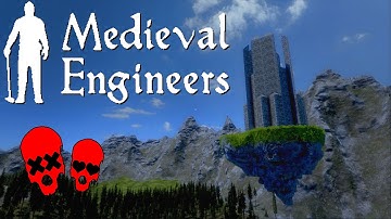Floating Mage Tower | Building Vader Hall Part 13 | Medieval Engineers