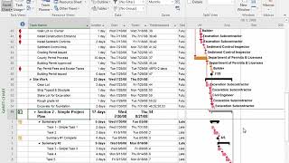 Critical Path in MS Project 2016