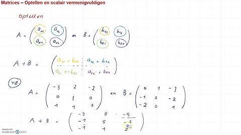 2.3 Matrices - Optellen en scalair vermenigvuldigen