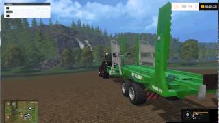 ARCUSIN AUTO STACK HDR DYEABLE BALE TRAILER V1.1 Farming Simulator 15