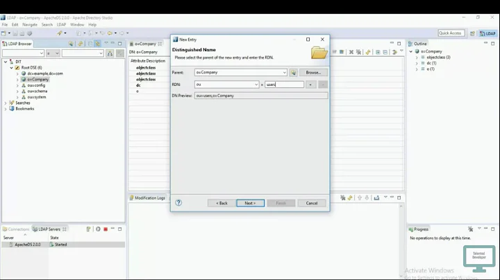 2.How to create LDAP Server and add all the data(apache active directory)