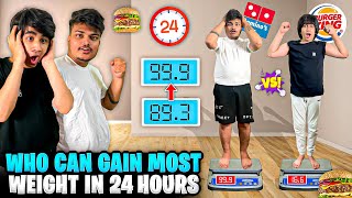 Who Can GAIN MOST WEIGHT 🏋️‍♂️ In 24HOURS⏱ Challenge With TSG Ronish And Mann -Ritik Jain Vlogs