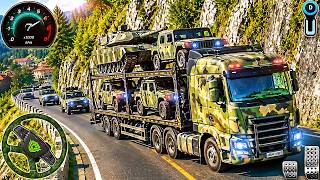 US Army Car Transporter Truck Sim 2026 - City Military Vehicles Driving 3D | Android Gameplay screenshot 3