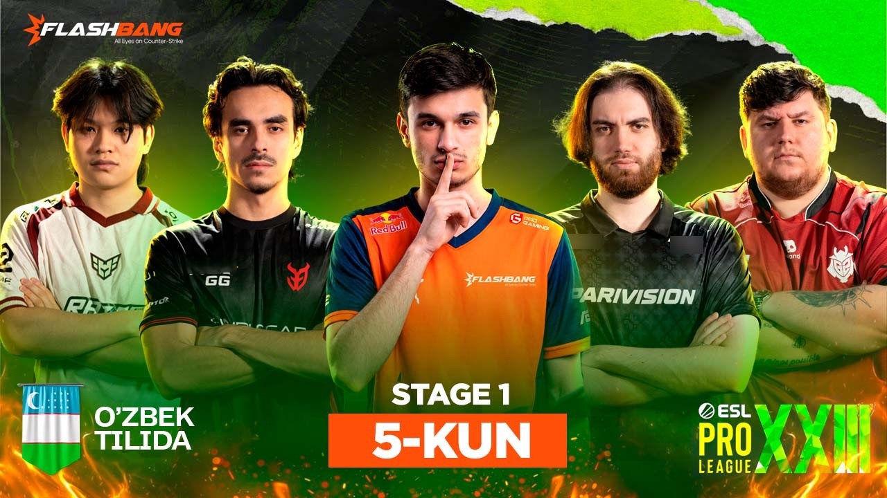 🔴 [UZ] 5-KUN | Parivision vs Heroic, Bo3 // ESL Pro Ligasi 23-mavsum Stage 1 | O'zbek tilida