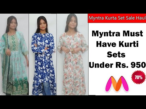 Buy Jaipur Kurti Women Red & Navy Blue Printed Kurta With Trousers - Kurta  Sets for Women 2529284 | Myntra