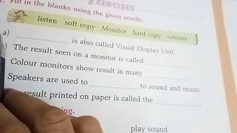 class 2nd Computer lesson 4 book exercises