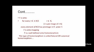 canonical/natural homomorphism in ring theory